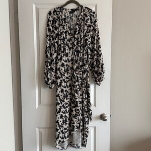 RAILS Tyra Tie-Waist Print Midi-Dress